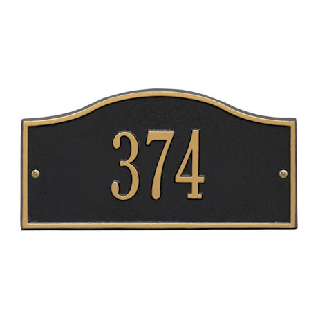 Whitehall Personalized Cast Metal Address Plaque - 12' x 6' - Allows Special Characters