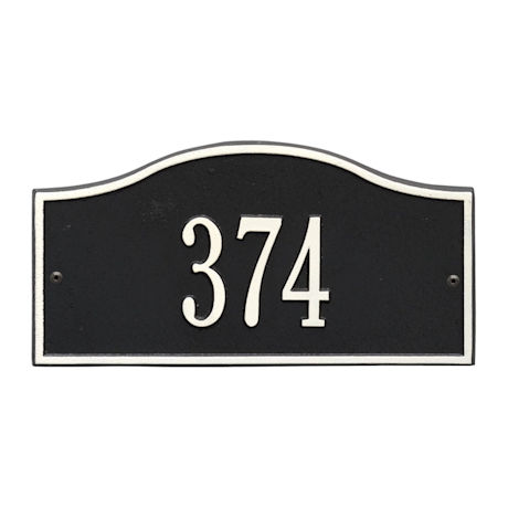 Whitehall Personalized Cast Metal Address Plaque - 12" x 6" - Allows Special Characters
