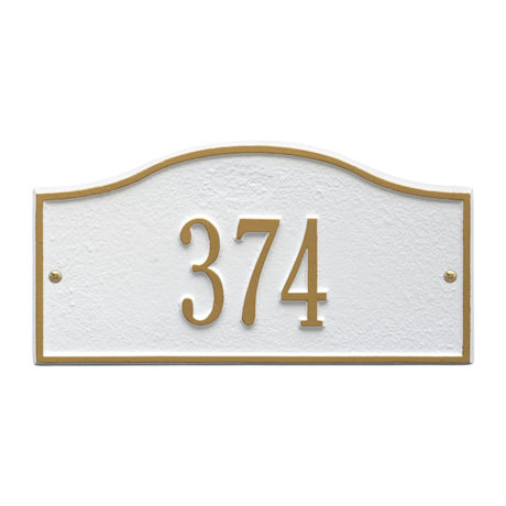 Whitehall Personalized Cast Metal Address Plaque - 12" x 6" - Allows Special Characters