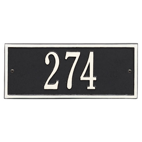 Whitehall Personalized Cast Metal Address Plaque - 10.5' x 4.25' - Allows Special Characters