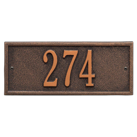 Product image for Whitehall Personalized Cast Metal Address Plaque - 10.5' x 4.25' - Allows Special Characters