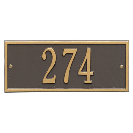 Product image for Whitehall Personalized Cast Metal Address Plaque - 10.5' x 4.25' - Allows Special Characters