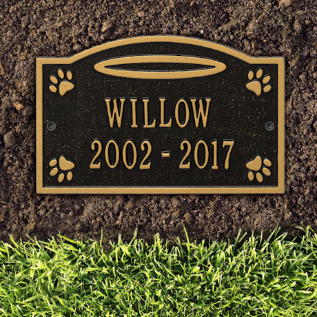 Personalized Angels in Heaven Pet Memorial Wall or Ground Plaque