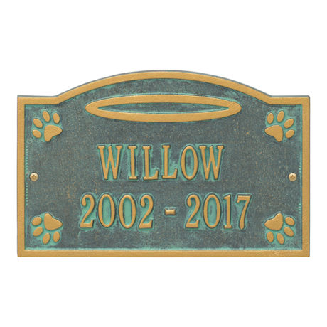 Personalized Angels in Heaven Pet Memorial Wall or Ground Plaque