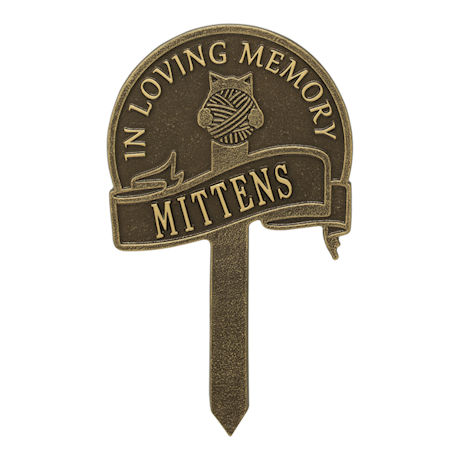 Product image for Personalized Cat Memorial Yard Plaque