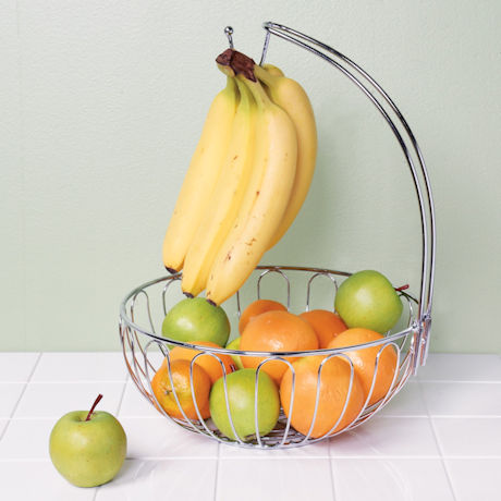 Wire Fruit Basket with Banana Hanger