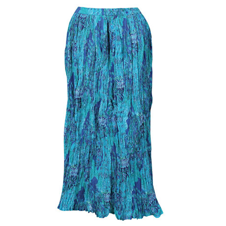 Women's Peasant Skirt - Broomstick Maxi in Blues and Purples