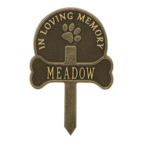 Personalized Dog Memorial Yard Plaque