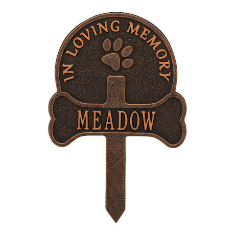 Product image for Personalized Dog Memorial Yard Plaque
