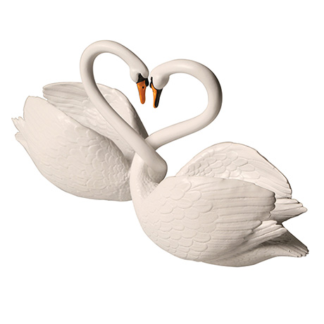 Loving Swans Sculptures