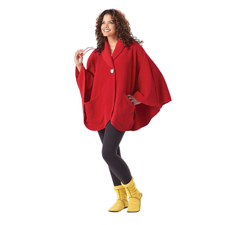 Product image for Fleece Pocket Cape - Red