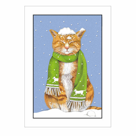 Tabby in Snow Holiday Cards