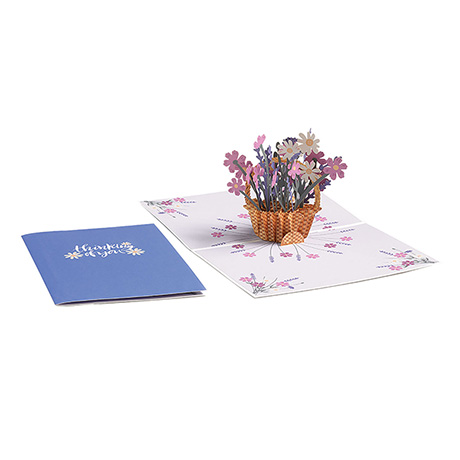 Product image for Basket of Flowers Pop-Up Card