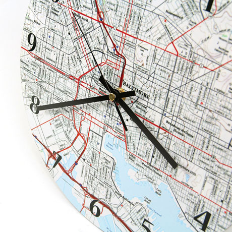Product image for Personalized USGS Map Wall Clock