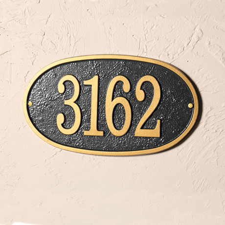 Personalized Oval House Number Plaque