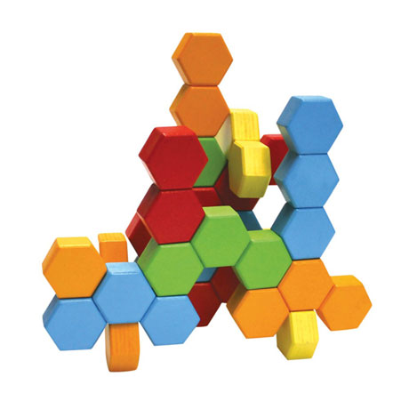 Product image for Fat Brain Toys Hexactly Pattern and Puzzle Game