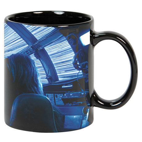 Product image for Exclusive Star Wars Rey & Chewie Millennium Falcon Cockpit Hyperspace Heat Changing Coffee Mug