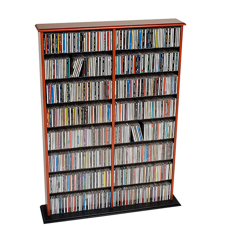 Product image for Double Width Wall Storage For CDs & DVDs