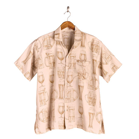 Product image for Men's Beer Print Camp Shirt