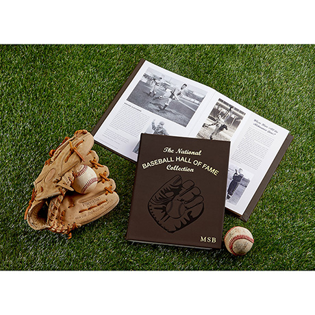 Product image for Personalized Leather-Bound National Baseball Hall of Fame Collection Hardcover Book