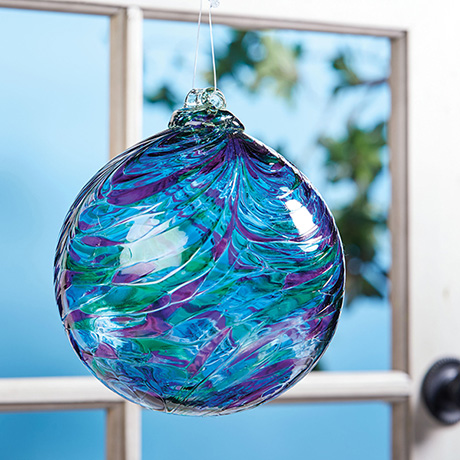 Product image for Peacock Feather Glass Ball