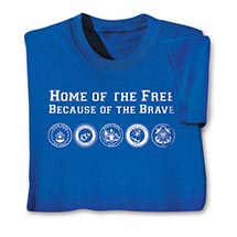 Alternate Image 1 for 'Home Of The Free Because Of The Brave' Shirts