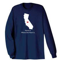 Alternate image for Home Is Where The Heart Is T-Shirt - Choose Your State
