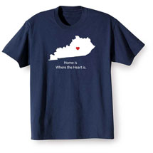 Alternate image for Home Is Where The Heart Is T-Shirt - Choose Your State