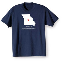 Alternate image Home Is Where The Heart Is T-Shirt - Choose Your State