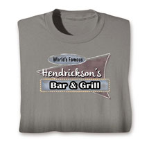 Alternate Image 2 for Personalzied World Famous 'Your Name' Bar & Grill Shirt