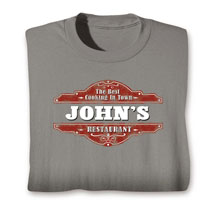 Product Image for Personalized The Best Cooking In Town 'Your Name' Restaurant Shirt