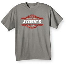 Alternate Image 1 for Personalized The Best Cooking In Town 'Your Name' Restaurant Shirt
