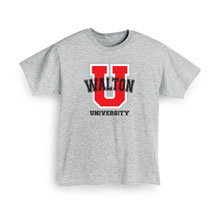 Alternate Image 1 for Personalized 'Your Name' Red 'U' University T-Shirt or Sweatshirt