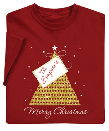 Alternate Image 3 for Customized 'Your Name' Gift Tag Merry Christmas Shirt