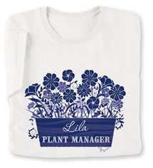 Product Image for Personalized 'Your Name' Plant Manager Gardening T-Shirt or Sweatshirt