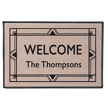 Personalized 'Your Name' Doormat - Art Deco