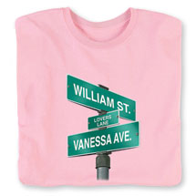 Alternate Image 5 for Personalized 'Your Name' Lovers Lane T-Shirt or Sweatshirt