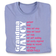Product Image for Personalized 'Your Name' Grandma Positive Attributes Shirt