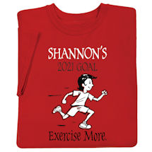 Alternate image Personalized "Your Name" Goal Shirt - Exercise More