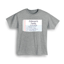 Personalized 'Your Name'  Goal Shirt - Notebook Family Goals