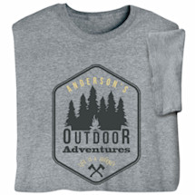 Product Image for Personalized 'Your Name' Outdoor Adventures Life is a Journey T-Shirt
