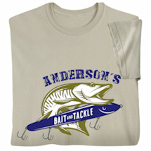 Product Image for Personalized 'Your Name' Bait and Tackle T-Shirt or Sweatshirt
