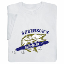 Alternate Image 2 for Personalized 'Your Name' Bait and Tackle T-Shirt