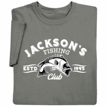 Product Image for Personalized 'Your Name' Fishing Club T-Shirt