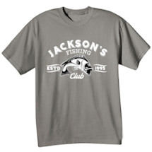 Alternate Image 1 for Personalized 'Your Name' Fishing Club T-Shirt or Sweatshirt