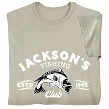Alternate Image 2 for Personalized 'Your Name' Fishing Club T-Shirt