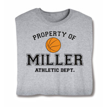 Product Image for Personalized Property of 'Your Name' Basketball T-Shirt