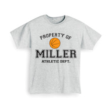 Alternate Image 1 for Personalized Property of 'Your Name' Basketball T-Shirt