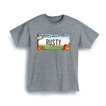 Alternate Image 1 for Personalized State License Plate Shirts - Georgia
