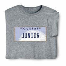 Product Image for Personalized State License Plate T-Shirt or Sweatshirt - Kansas